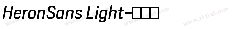 HeronSans Light字体转换